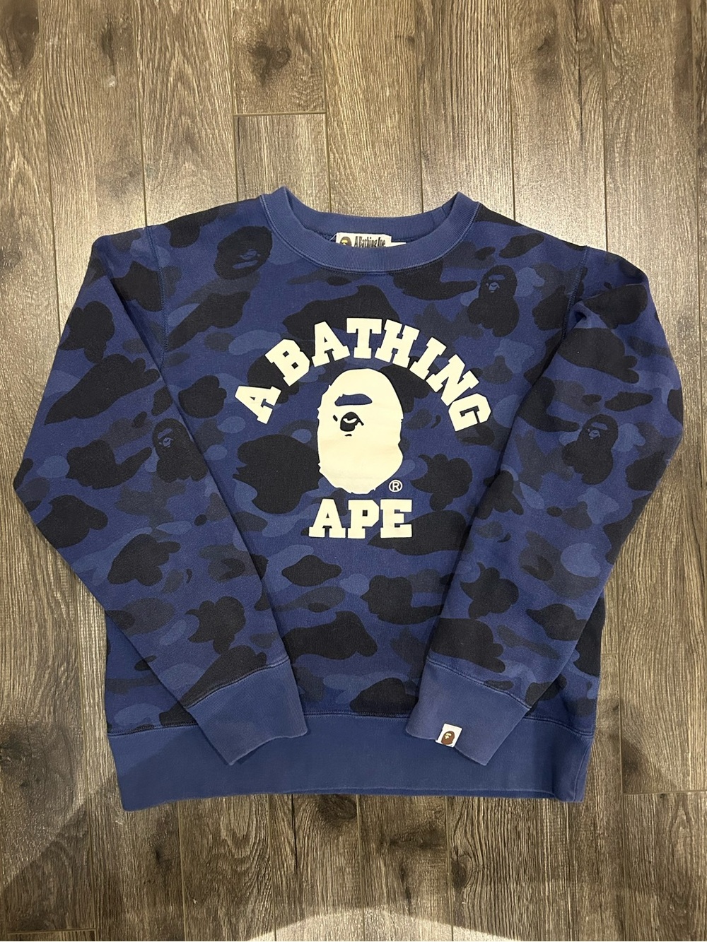 Bape Blue Camo Crewneck